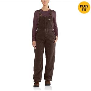 NWT women’s Carhartt bib overalls Sz small tall